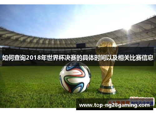 如何查询2018年世界杯决赛的具体时间以及相关比赛信息